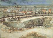 Vincent Van Gogh Outskirts of Paris near Montmartre (nn04) France oil painting artist